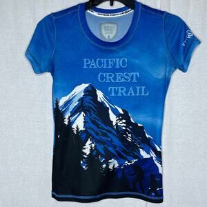 InkNBurn Pacific Crest Trail Mountain Hiking T Shirt‎ Size XXS Blue Outdoor Gym